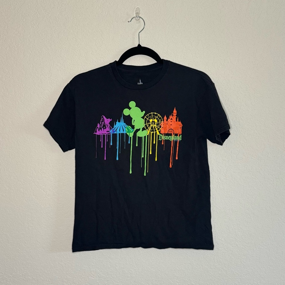 Disneyland Matterhorn Space Mountain Fun Wheel Castle Tee Shirt Top Size Kids L